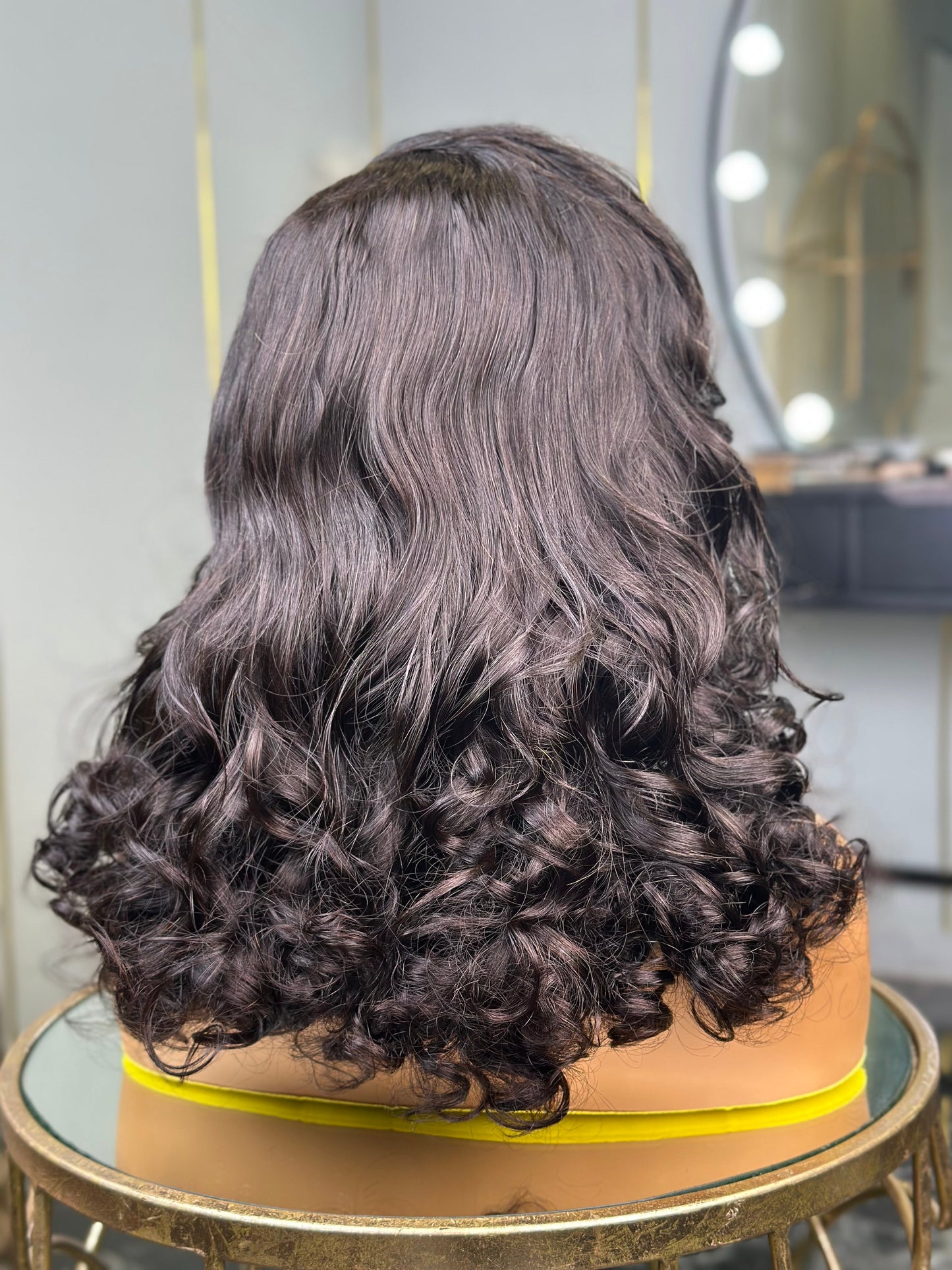 Frontal Glueless Bouncy Loose Weave Drawstring Band Seamless Clip 18 Inch