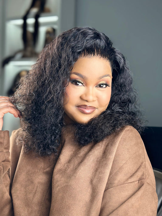 Double Drawn Natural Weave Frontal 14 inch Wig