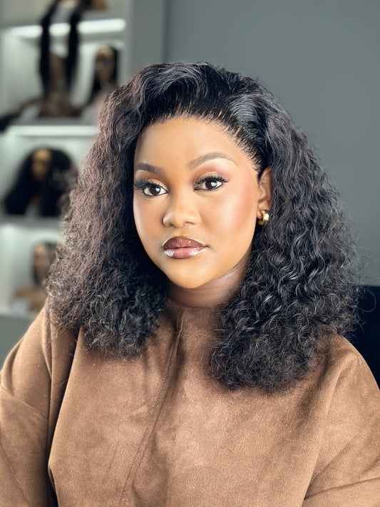 Double Drawn Natural Weave Frontal 14 inch Wig
