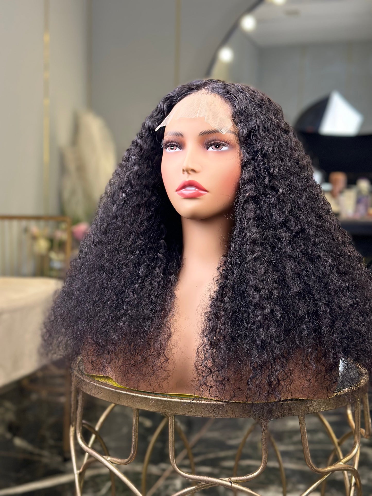 Glueless Peruvian Water Curly 22 Inch