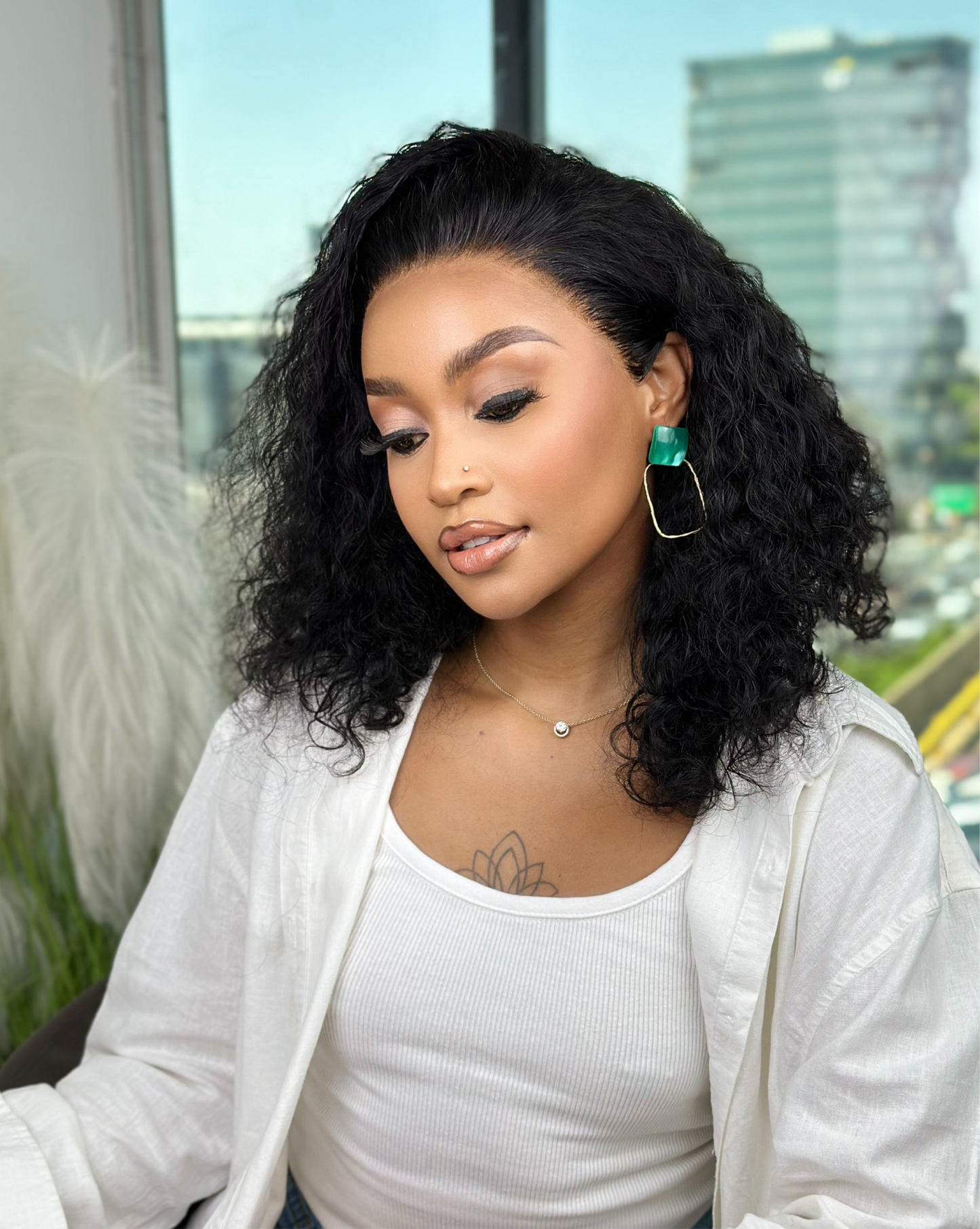 Natural Weave Full Frontal Curly 12 inch Wig Remorehair