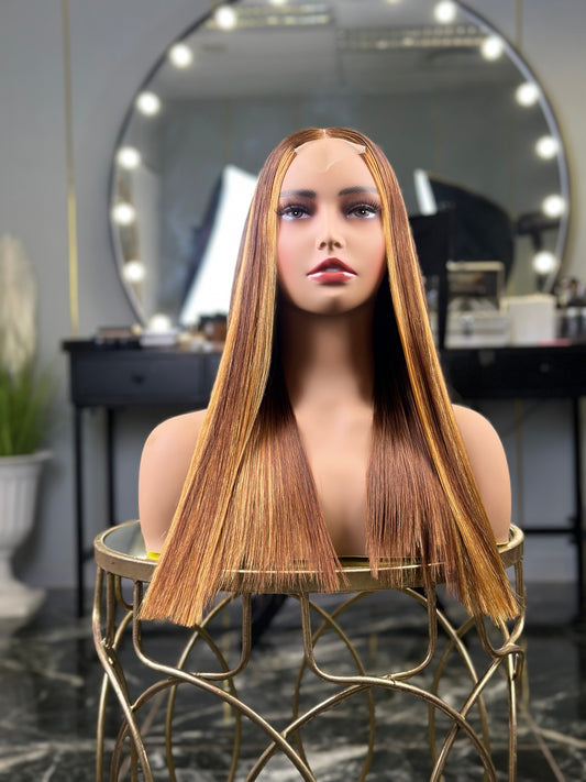 Glueless Vietnam Bone Straight Highlight 18 Inch
