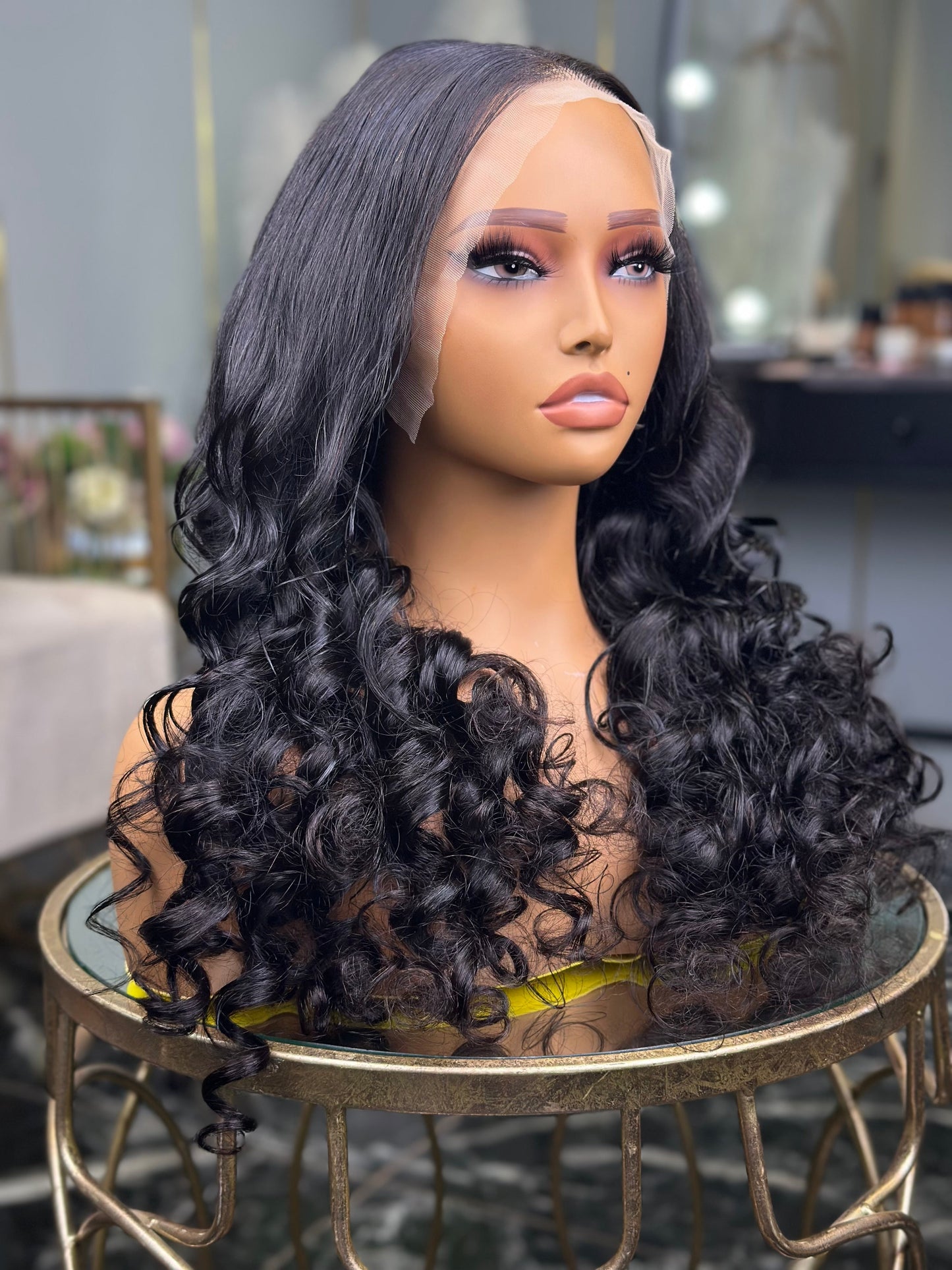 Double Drawn Glueless Beach Weave Lace Front Wigs