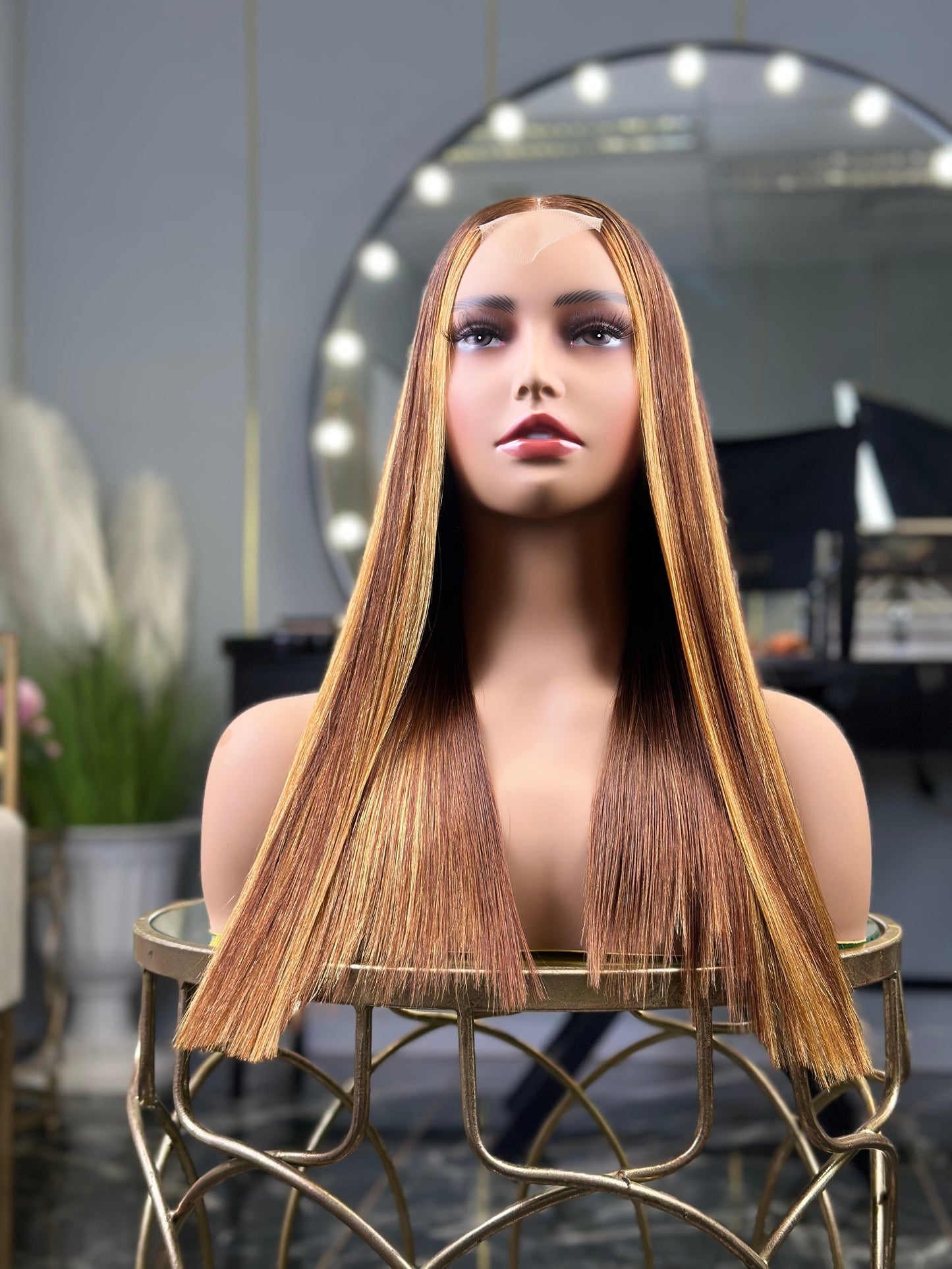 Glueless Vietnam Bone Straight Highlight 18 Inch